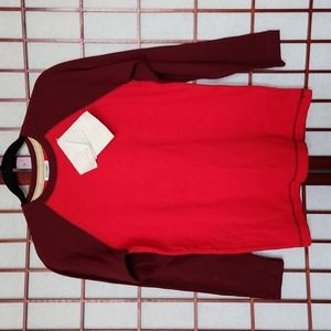 NWT Old Navy Burgundy/red waffle long-sleeved tee shirt. Kid's size L.